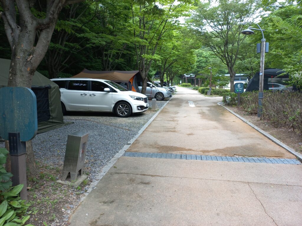 중랑가족캠핑장 오토캠핑 구역 풍경